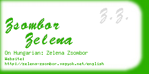 zsombor zelena business card